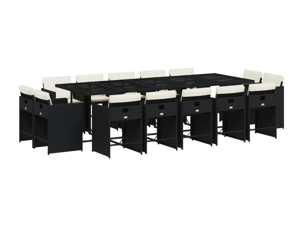 Woven Resin, Outdoor Furniture Set, Black