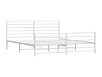 Metal, Bed Frame, White