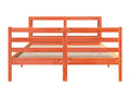 Pine Wood, Bed Frame, 140 X 190 cm, Brown