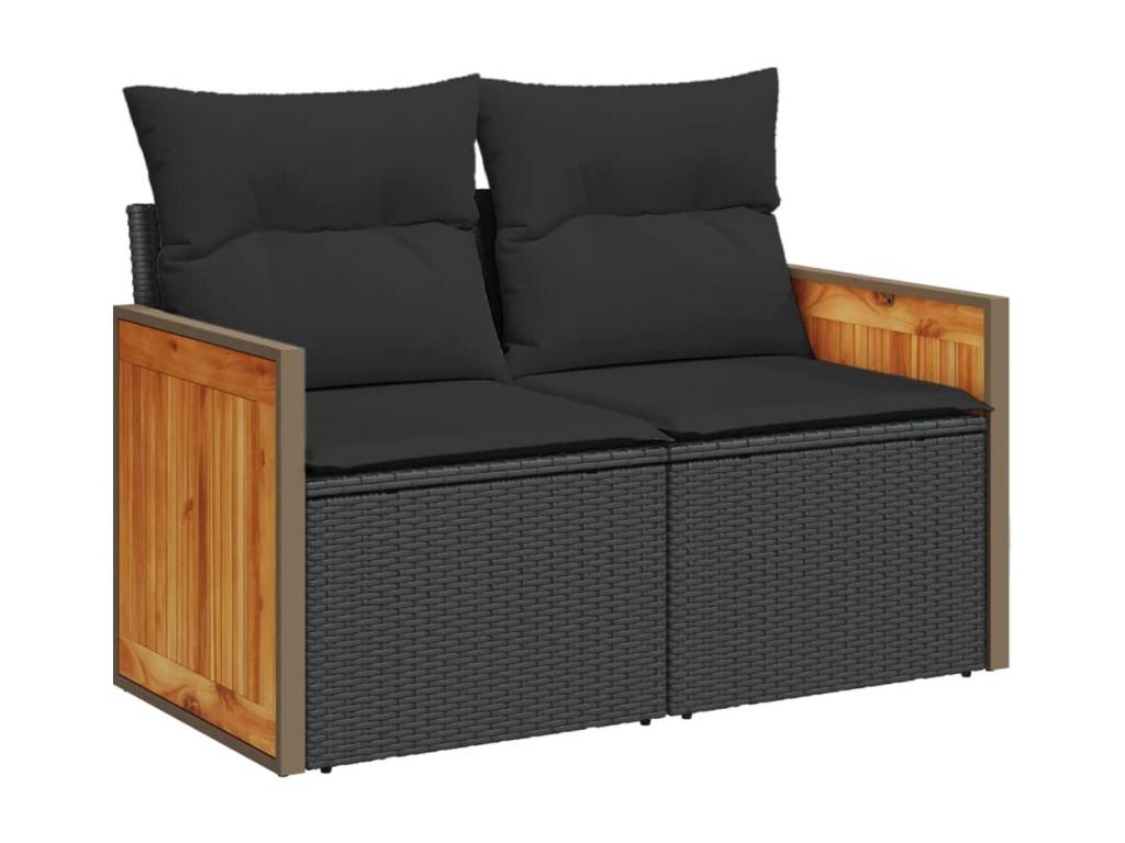 Woven Resin, Outdoor Furniture Set, Black