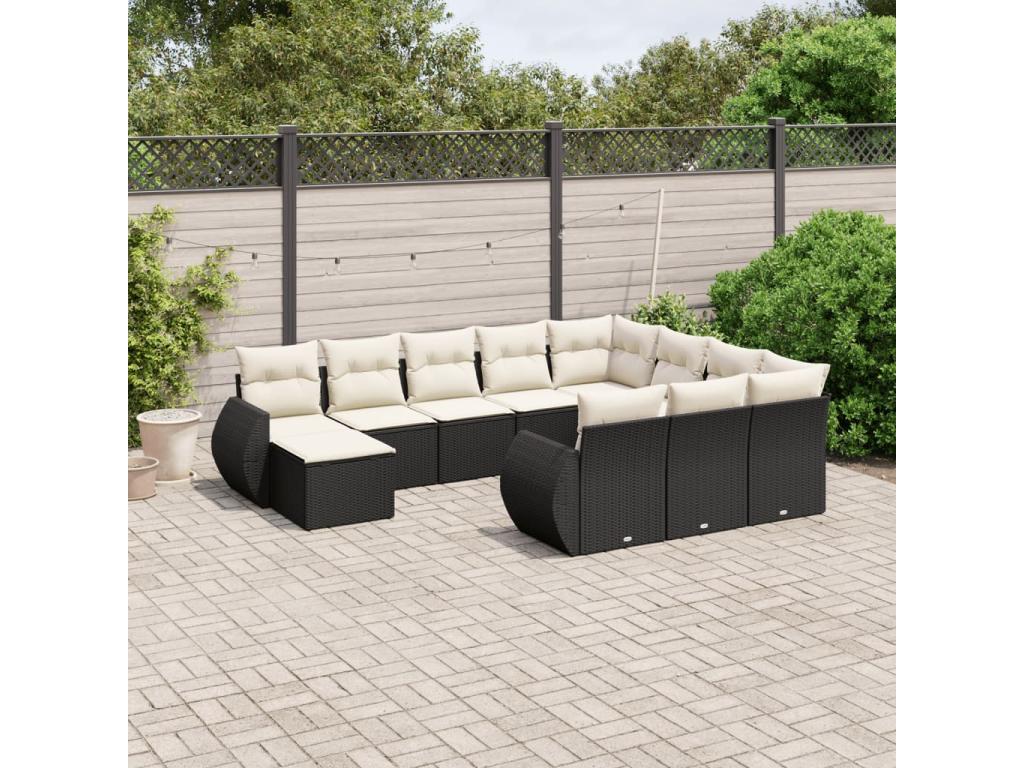 Woven Resin, Outdoor Furniture Set, Black