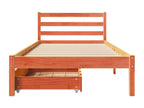 Pine Wood, Bed Frame, 100 X 200 cm, Brown