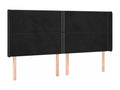 Velvet, Headboard, 203 X 16 X 118/128 cm, Black