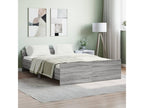 Bed Frame, 140 X 190 cm, Gray