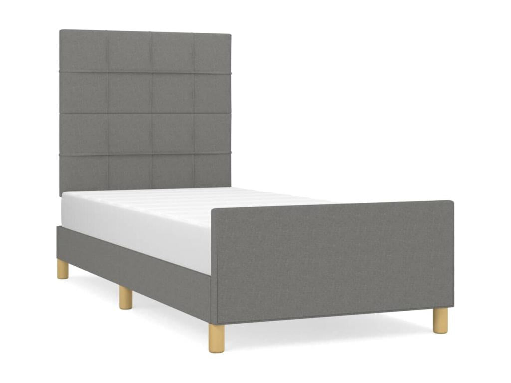 Fabric, Bed Frame, 90 X 200 cm, Gray
