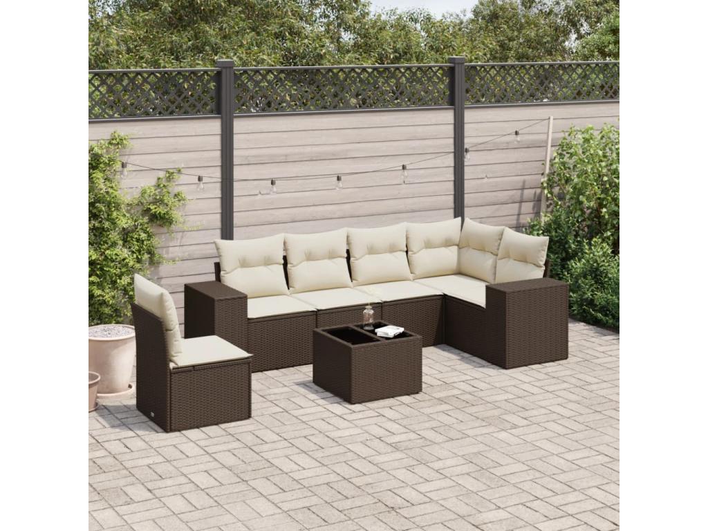 Woven Resin, Outdoor Furniture Set, Brown