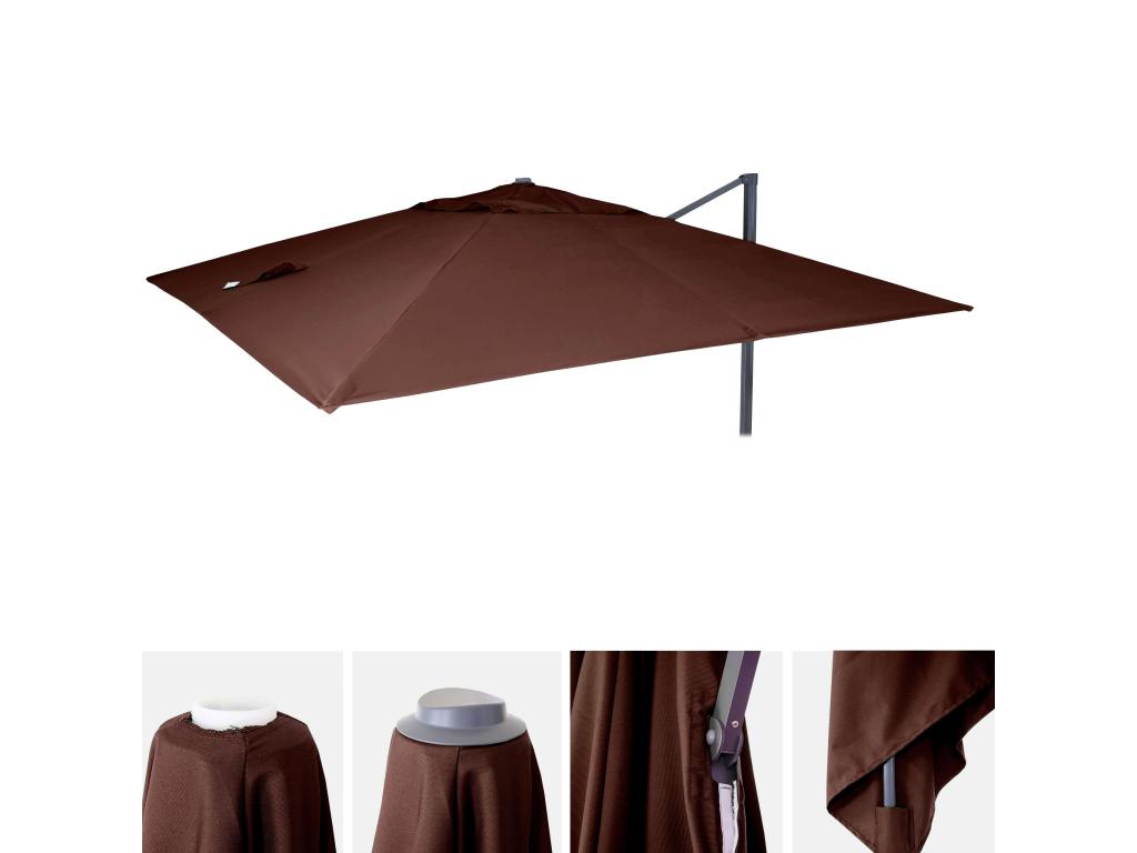 Patio Umbrella, 3 X 4 m, Brown