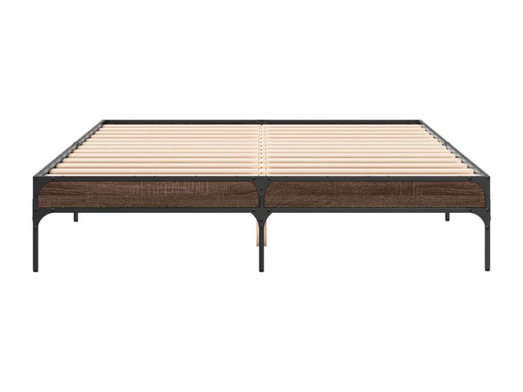 Oak Wood, Bed Frame, 150 X 200 cm, Brown