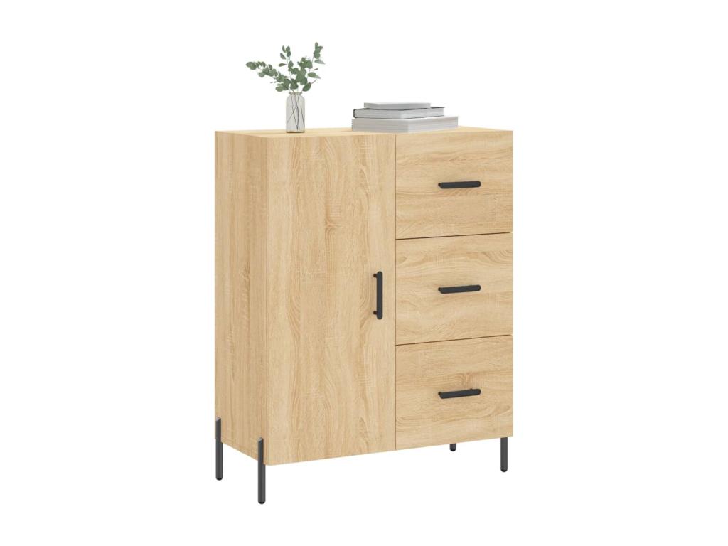 Oak Wood, Sideboard, 69.5 X 34 X 90 cm, Brown