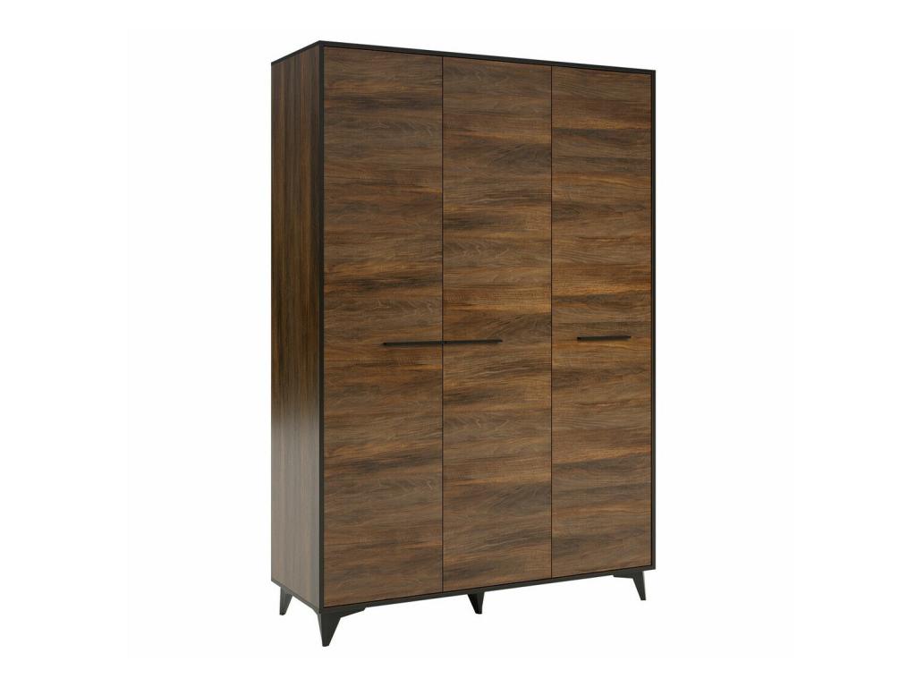 Walnut Wood, Wardrobe, 201 X 135 X 51 cm, Brown