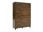 Walnut Wood, Wardrobe, 201 X 135 X 51 cm, Brown