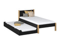 Oak Wood, Trundle Bed, Black