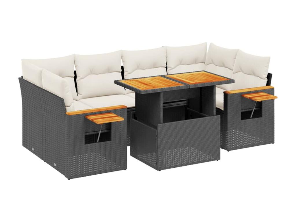 Woven Resin, Outdoor Furniture Set, Black