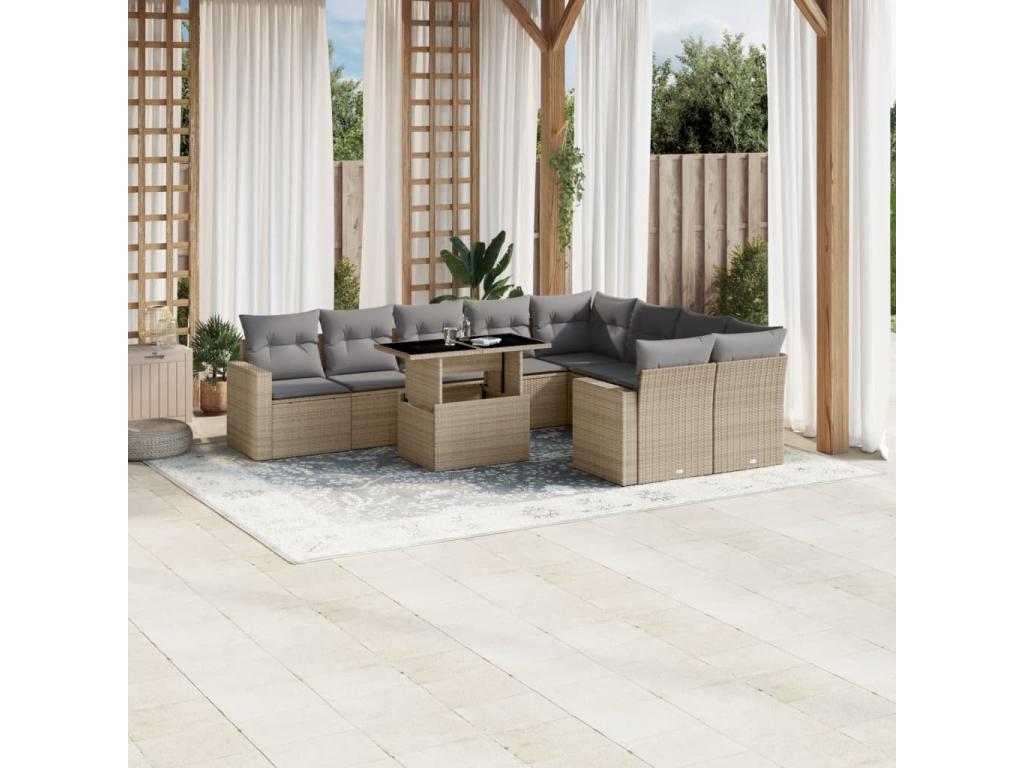 Woven Resin, Outdoor Furniture Set, Beige