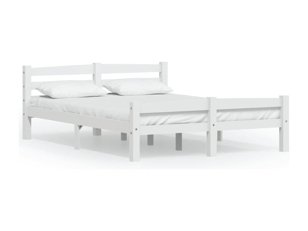 Pine Wood, Bed Frame, 120 X 200 cm, White