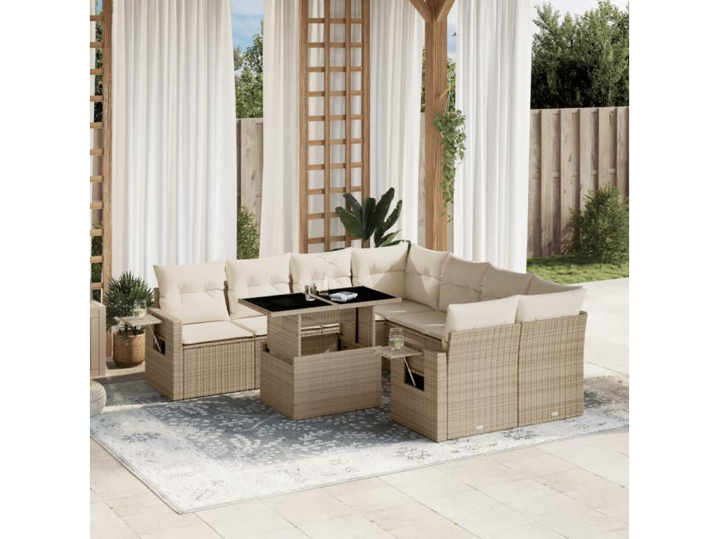 Woven Resin, Outdoor Furniture Set, Beige