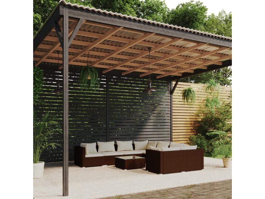 Woven Resin, Outdoor Furniture Set, Brown