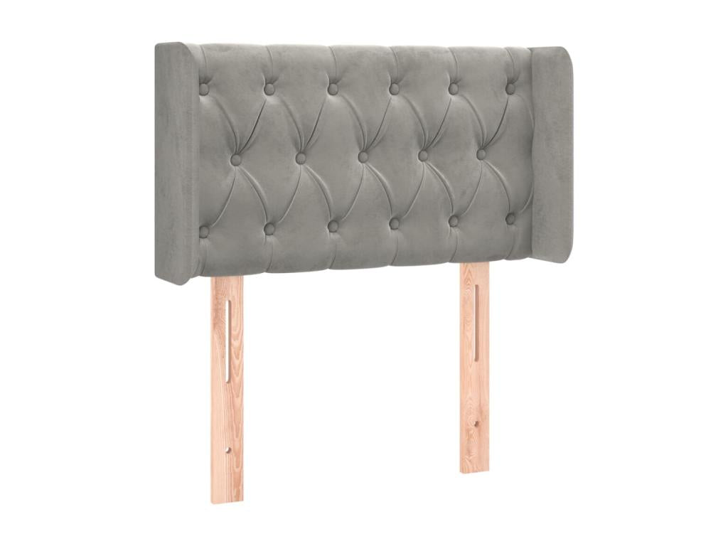 Velvet, Headboard, 83 X 16 X 78/88 cm, Gray