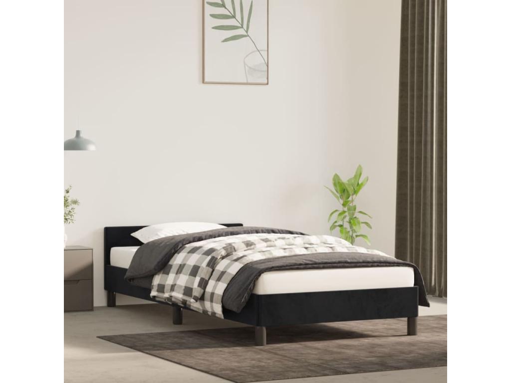 Velvet, Bed Frame, 90 X 200 cm, Black