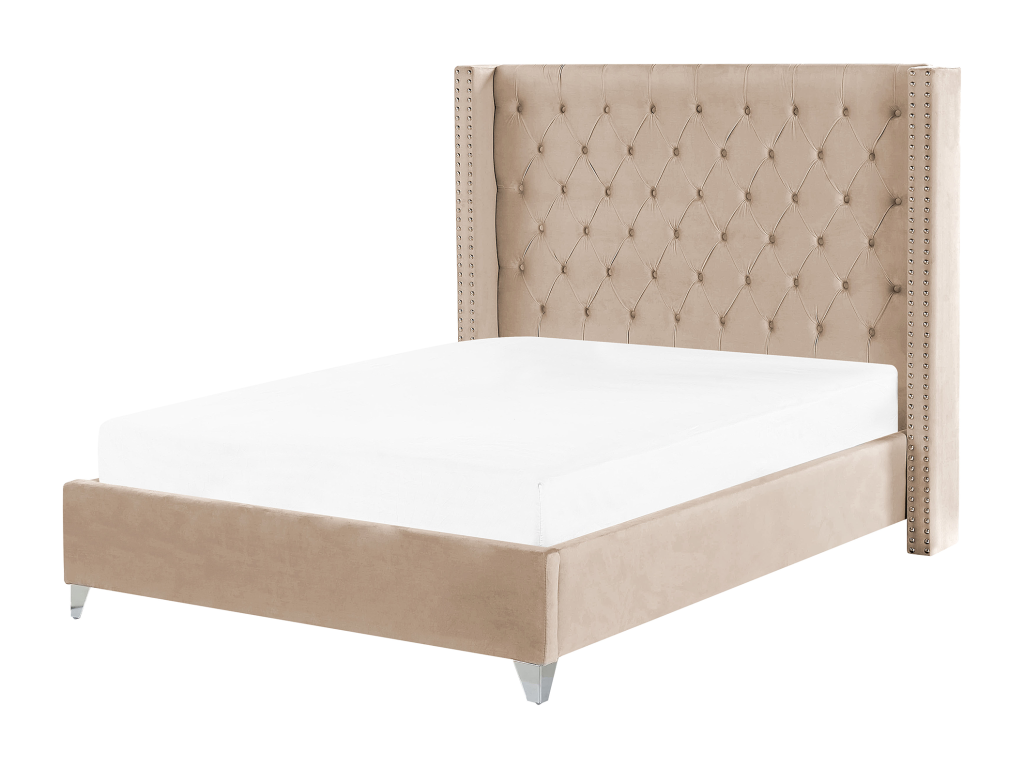 Velvet, Bed Base, 140 X 200 cm, Beige