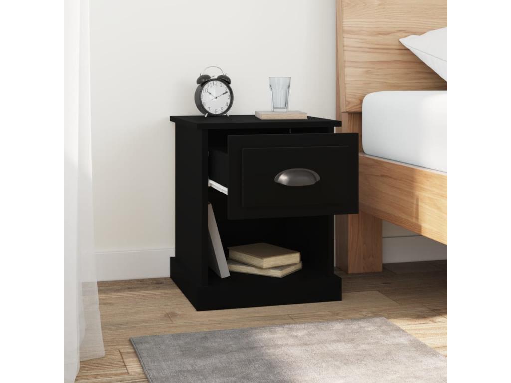 Nightstand, 39 X 39 X 47.5 cm, Black