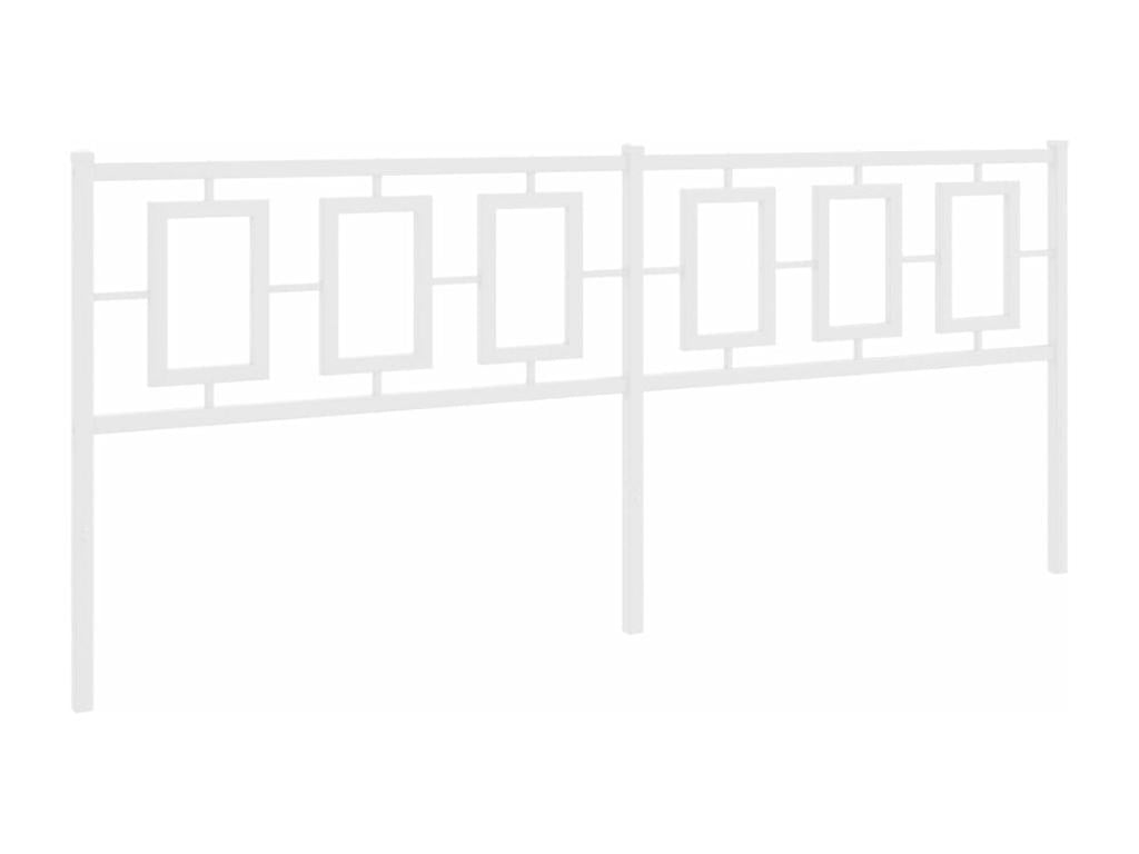 Metal, Headboard, White