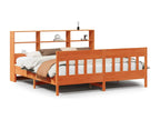 Pine Wood, Bed Frame, 200 X 200 cm, Brown