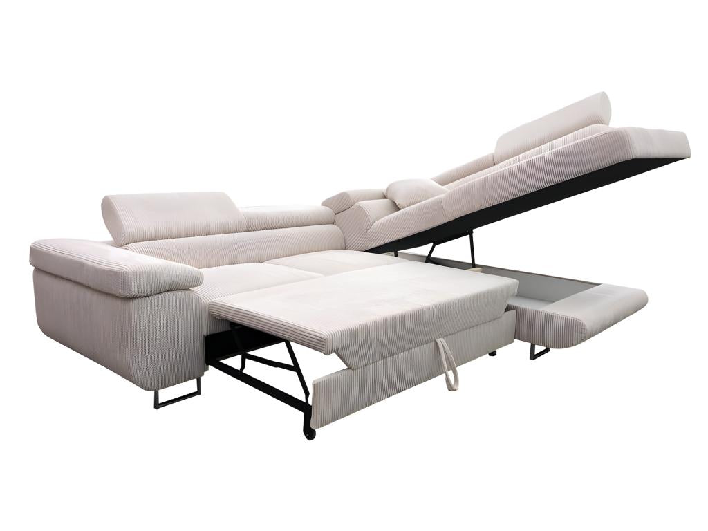 Velvet, Sectional Sofa, Gray