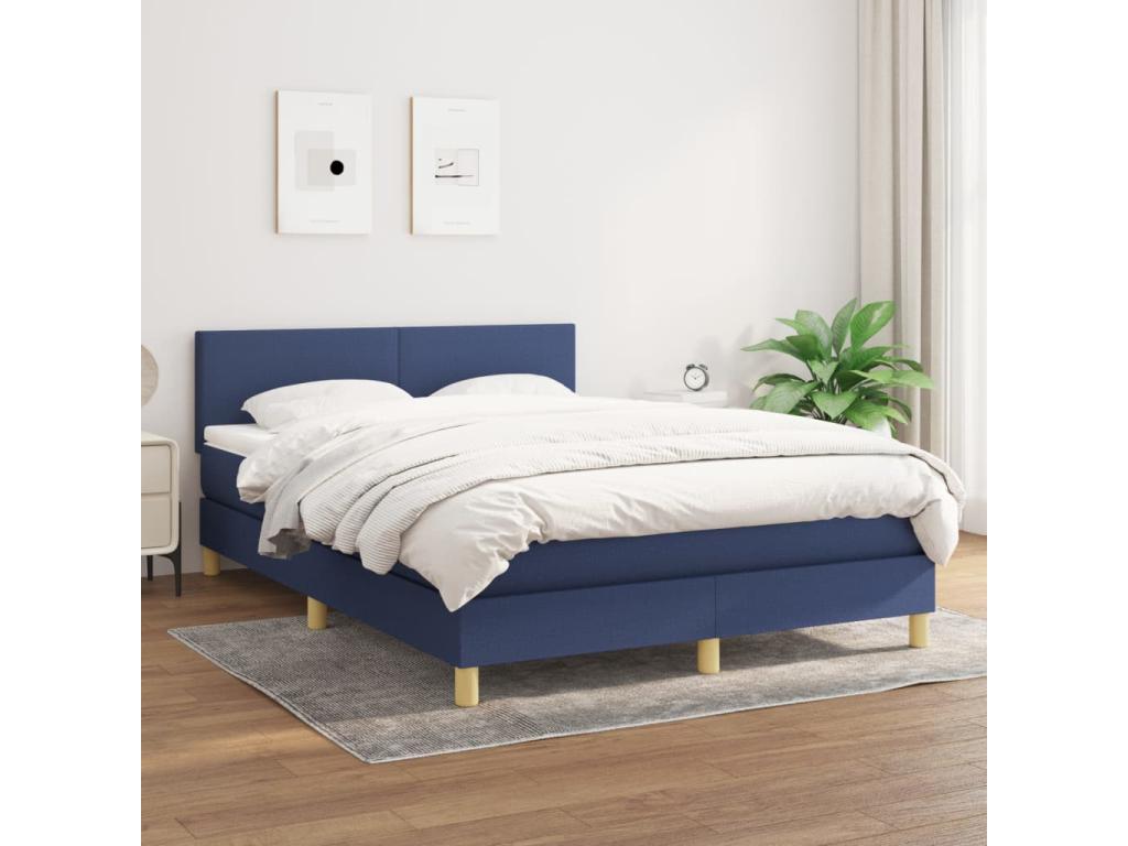 Fabric, Bed Base, 140 X 190 cm, Blue