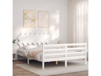 Solid Wood, Bed Frame, 140 X 190 cm, White