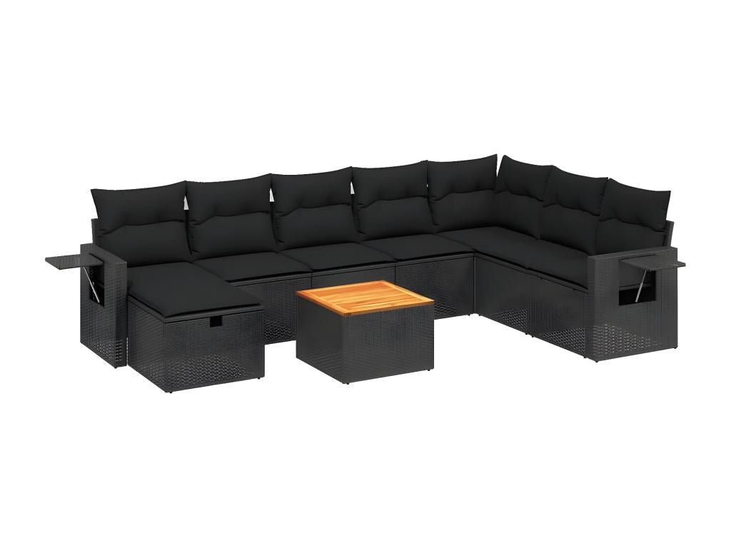 Woven Resin, Outdoor Furniture Set, Black