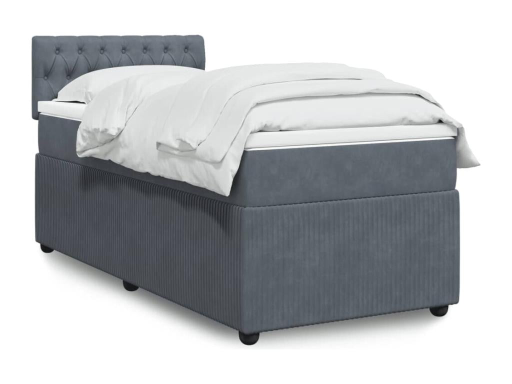 Velvet, Bed Base, 90 X 190 cm, Gray