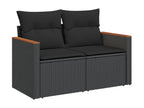 Woven Resin, Outdoor Furniture Set, Black