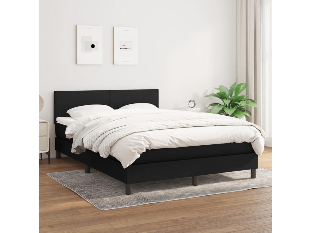 Fabric, Bed Base, 140 X 200 cm, Black