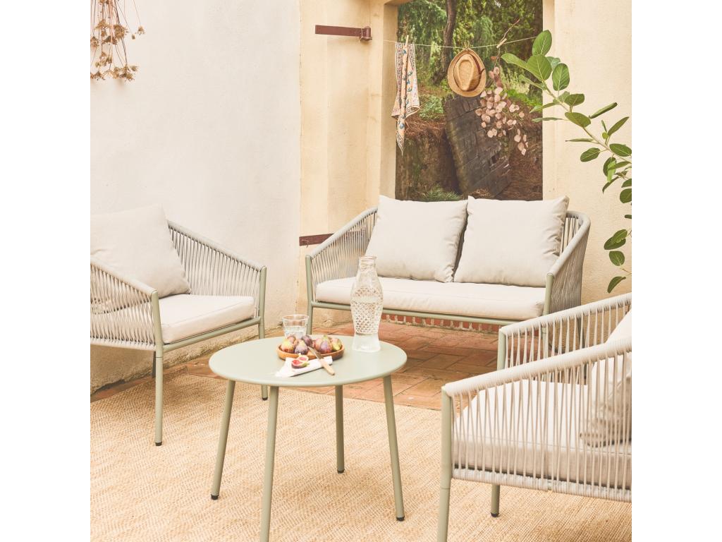 Steel, Outdoor Furniture Set, Beige