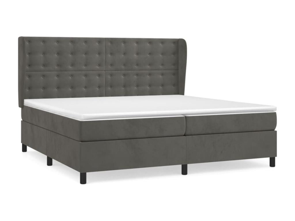 Velvet, Bed Base, 200 X 200 cm, Gray