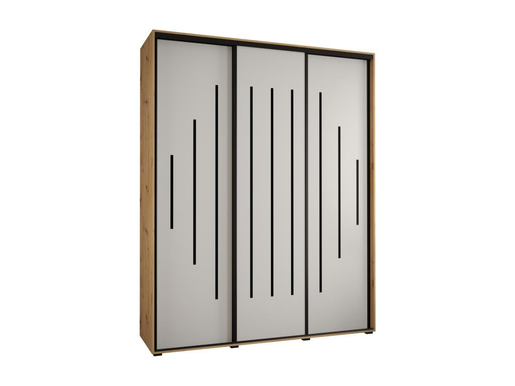 Wardrobe, Black, White, Brown