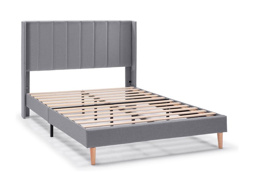 Bed Frame, 90 X 190 cm, Gray And Dark