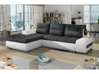 Faux Leather, Sectional Sofa, White And Gray
