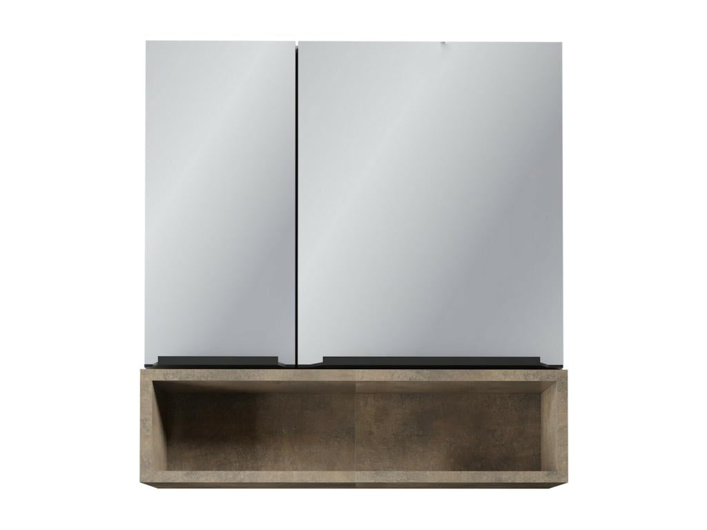 Wardrobe, 80 X 100 X 18 cm, Gray
