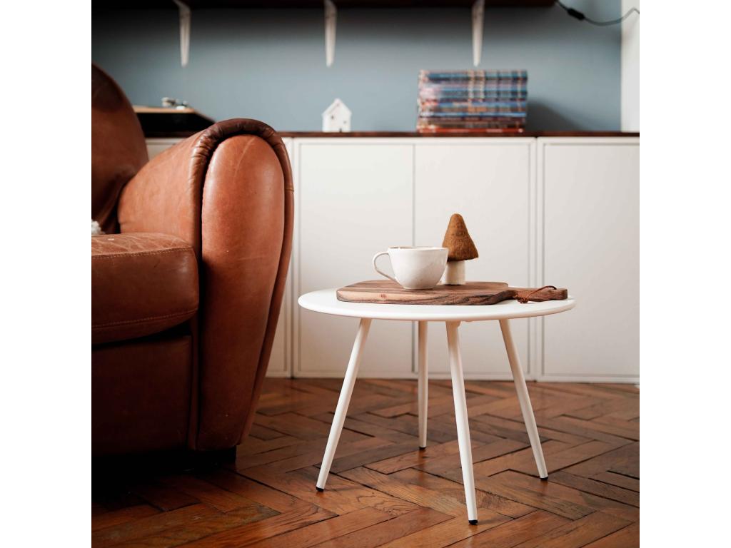 Metal, Coffee Table, White