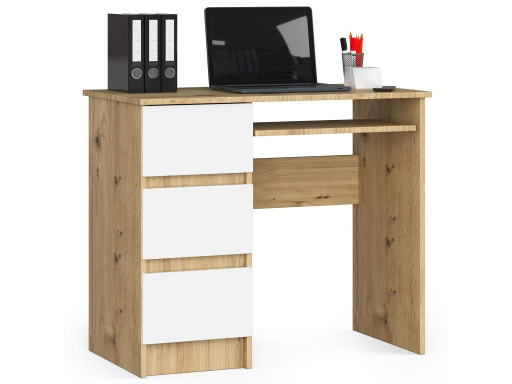 Oak Wood, Shelf Unit, 90 X 50 X 77 cm, White