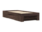 Oak Wood, Bed Frame, 90 X 200 cm, Brown