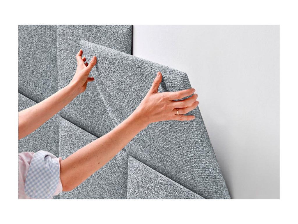 Fabric, Headboard, Gray