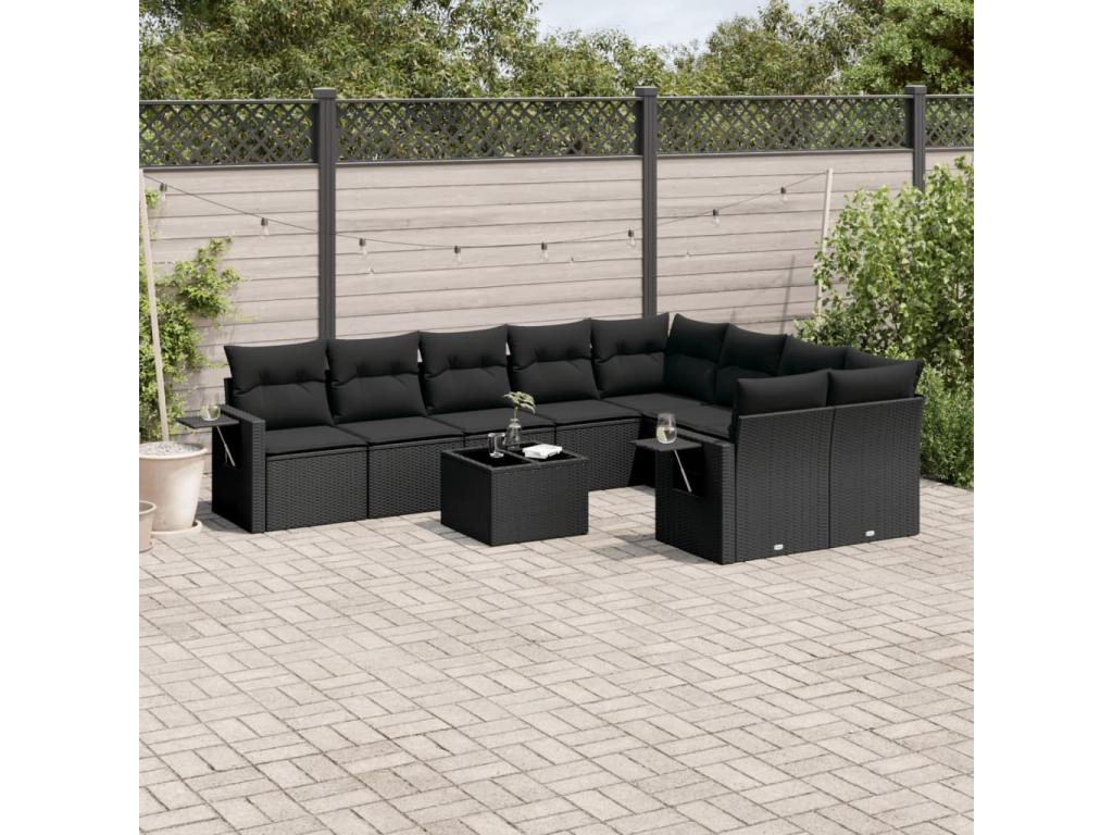 Woven Resin, Outdoor Furniture Set, Black