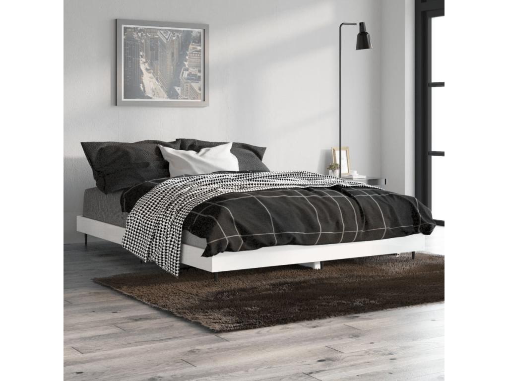 Bed Frame, 140 X 190 cm, White