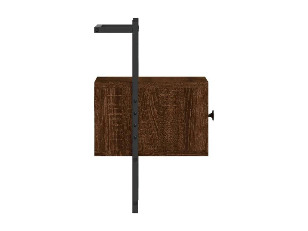 Oak Wood, Nightstand, 35 X 30 X 51 cm, Brown