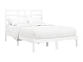 Solid Wood, Bed Frame, 140 X 190 cm, White