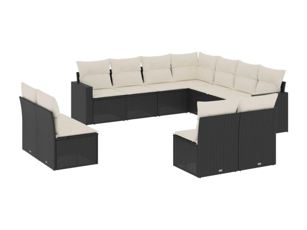 Woven Resin, Outdoor Furniture Set, Black
