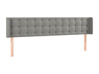 Velvet, Headboard, 163 X 16 X 78/88 cm, Gray